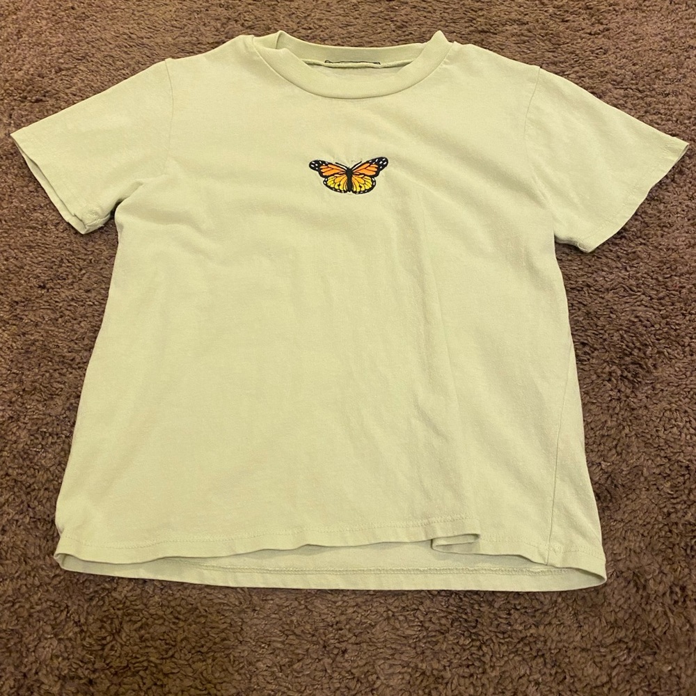 brandy green butterfly shirt